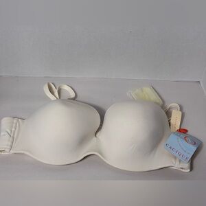 Cacique simply wire free plunge Bra cream 44B Adjustable Straps With Extra Strap